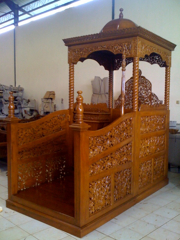 Mimbar Masjid Jati Pintu Depan Mimbar Kereta Mewah