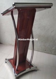 Harga Podium Mimbar Masjid Stainless Jati