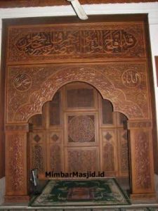 Mihrab Jati Ukir Mimbar Masjid Gebyok Jati Jepara